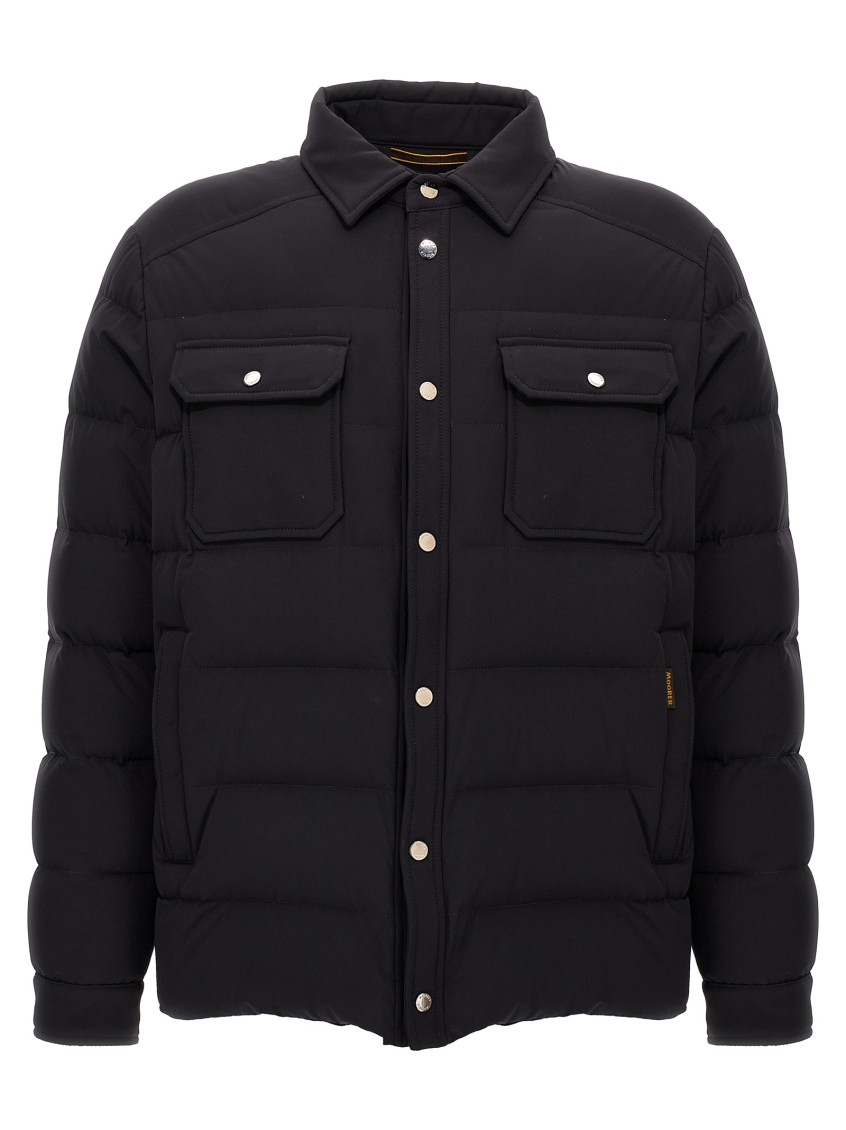 Moorer Overshirt With Quilted Design And Front Pockets