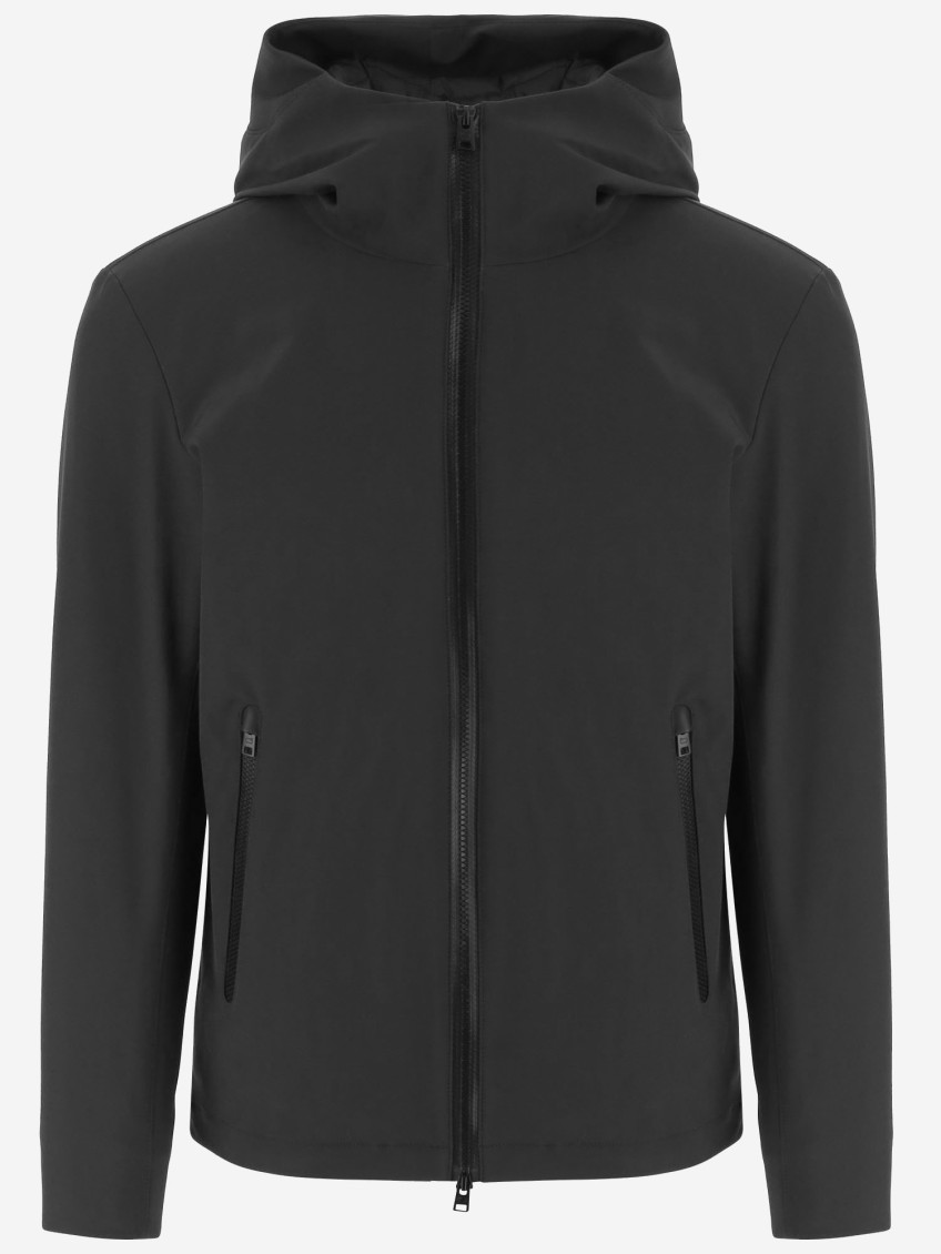 Woolrich Giacca Pacific In Softshell In Black