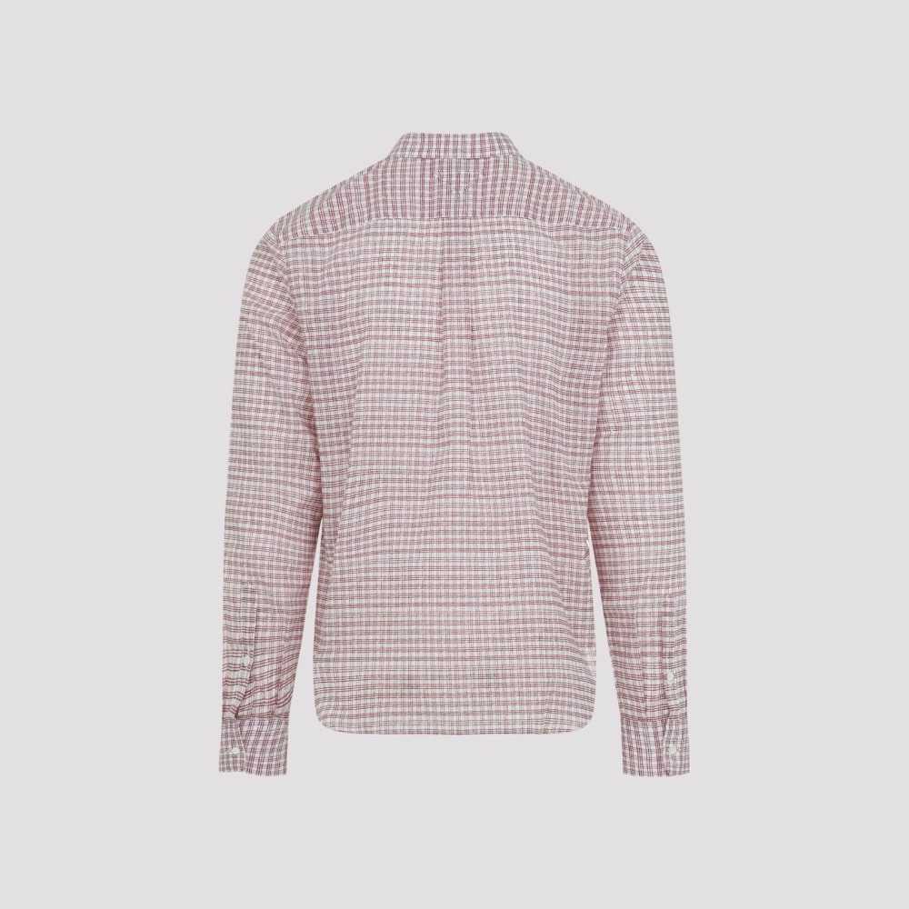 Prada Red Check Pattern Floral Print Shirt for Men Online India at
