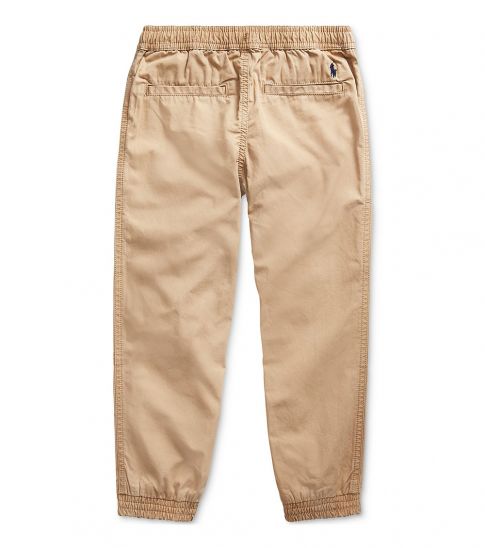Little Boys Camel Poplin Joggers