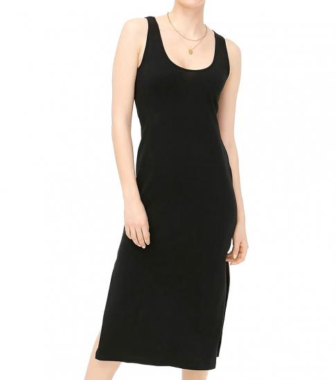 sleeveless knit midi dress