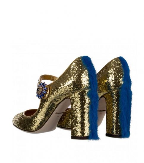 glitter heels gold
