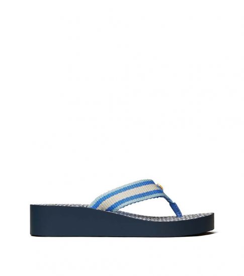 blue tory burch flip flops