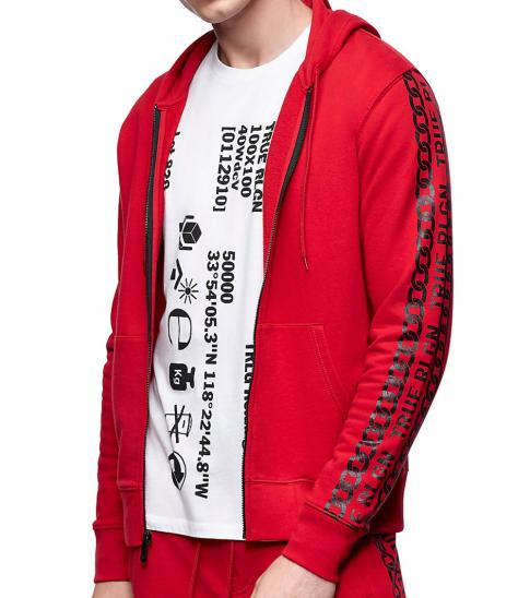 true religion ruby red hoodie