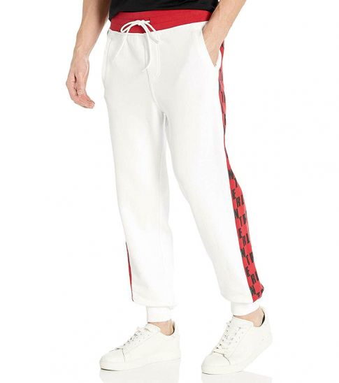 True Religion White Monogram Joggers 