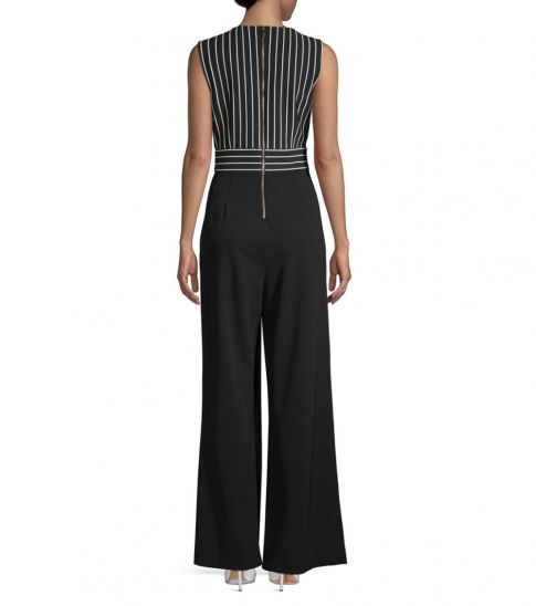 calvin klein black sleeveless jumpsuit