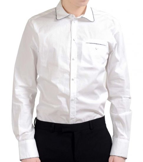 white silk dress shirt