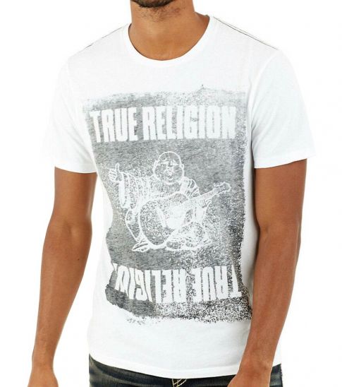 True Religion White Buddha Pushprint T 