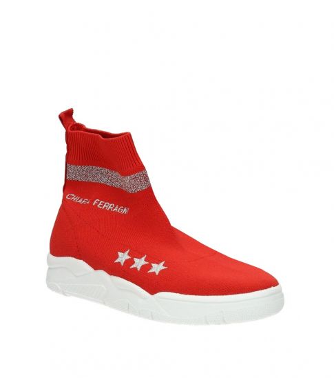 sock sneakers red
