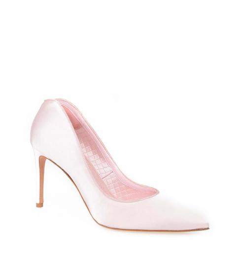pink satin heels