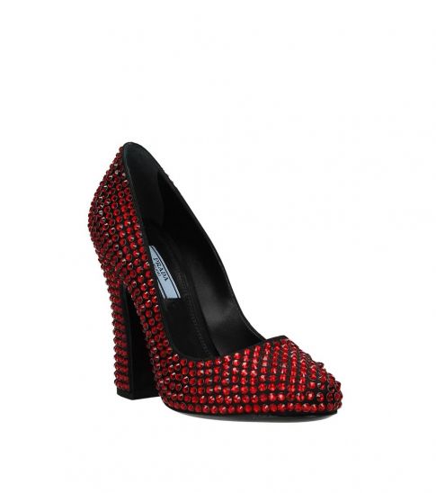 Prada rhinestone heels clearance