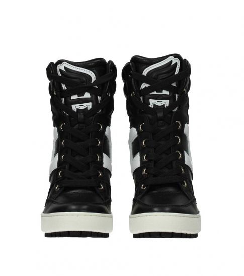 fuzzy wedge sneakers