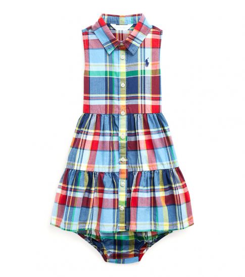 ralph lauren baby girl plaid dress