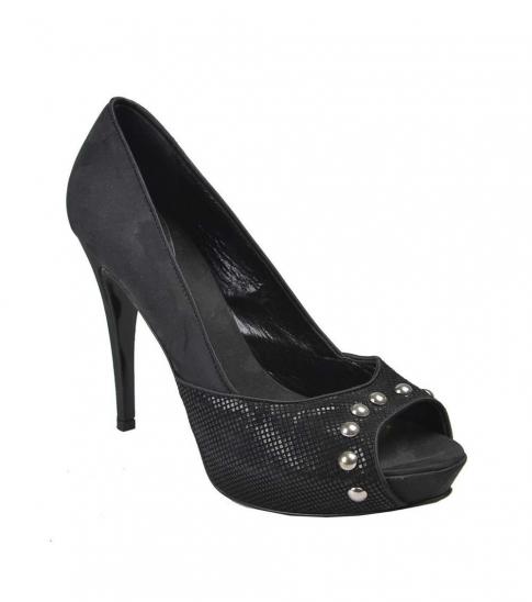 womens black peep toe heels