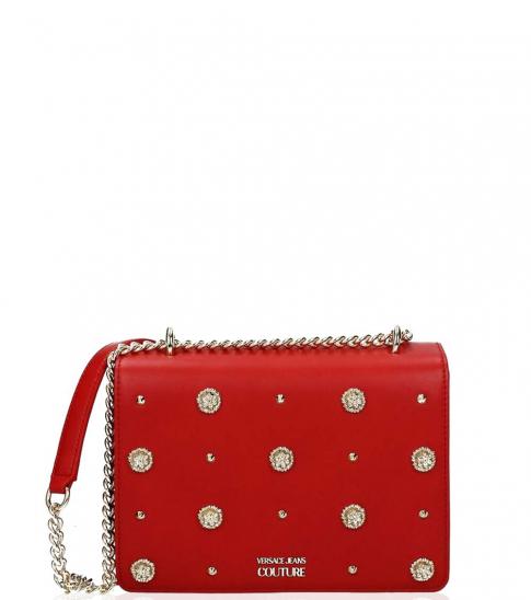 Versace Jeans Red Studded Medium Shoulder Bag for Women Online India at Darveys.com