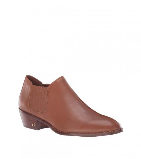 saddle leather booties