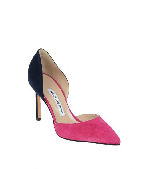pink and blue heels