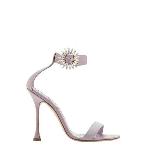 Manolo blahnik Lilac Crystal Buckle 