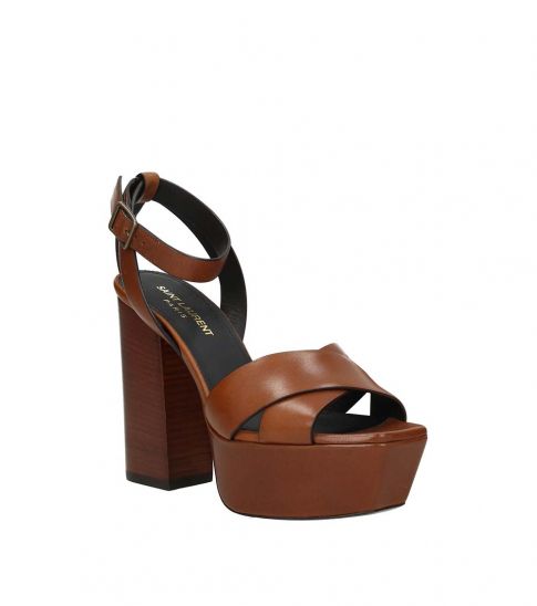 t strap heels brown