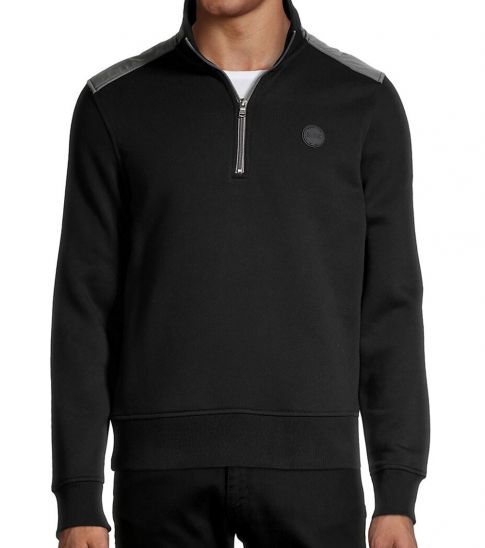 Michael Kors Black Quarter-Zip Pullover for Men Online India at Darveys.com