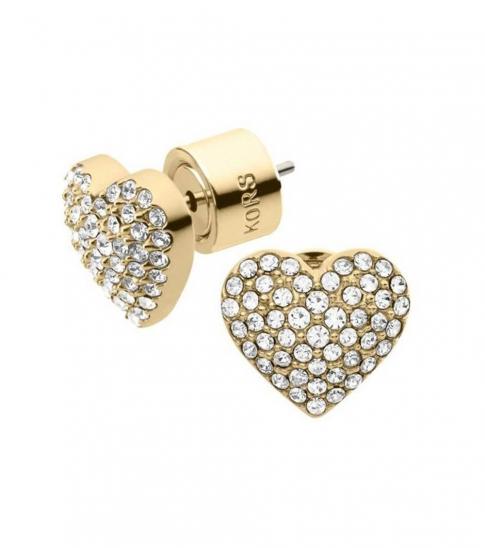 michael kors gold heart earrings