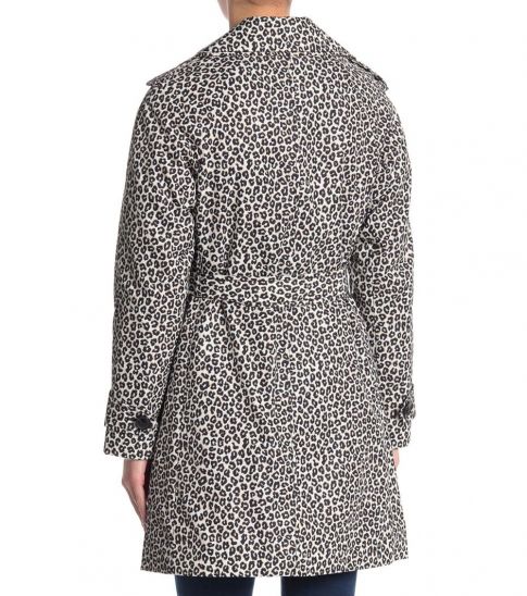 kate spade leopard trench coat