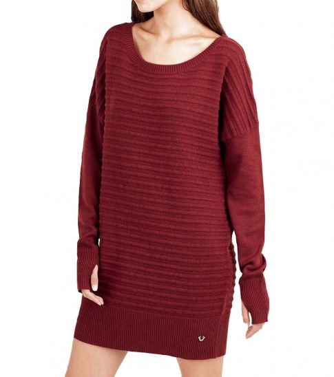 True Religion Rust Tunic Sweater Dress 