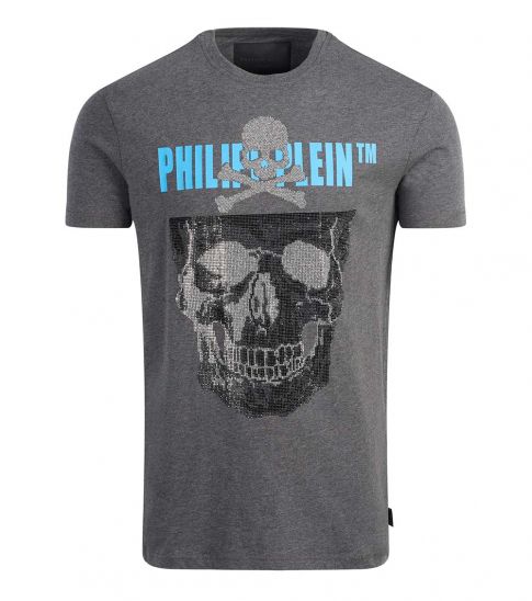 Philipp Plein Dark Grey Front Logo T Shirt For Men Online India At Darveys Com Check out our philipp plein selection for the very best in unique or custom, handmade pieces from our clothing shops. dark grey front logo t shirt