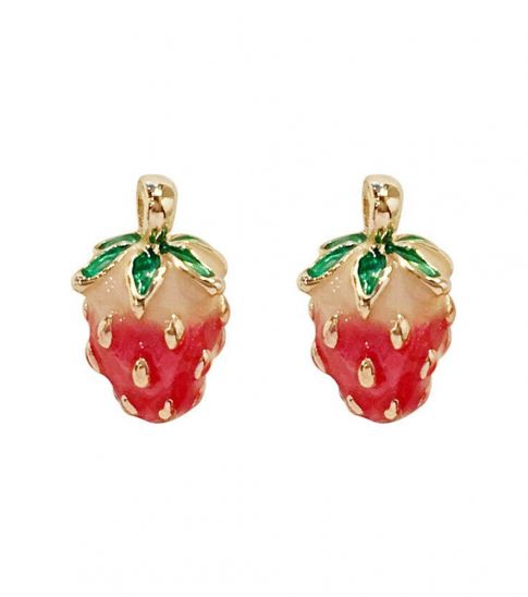 Betsey Johnson Red Lovely Strawberry Earrings for Women Online India at ...