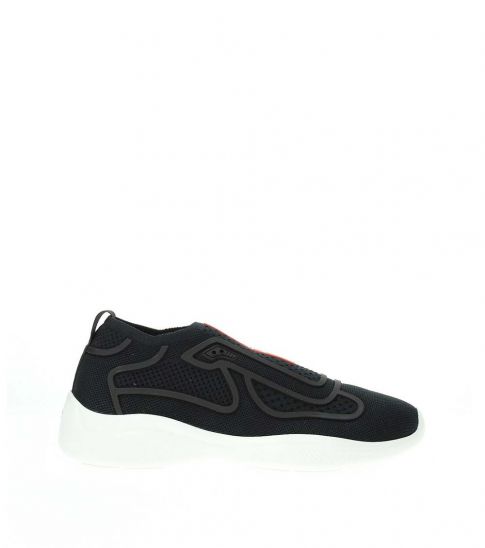 prada black slip on sneakers