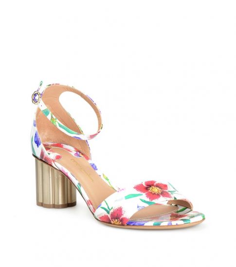 white floral heels