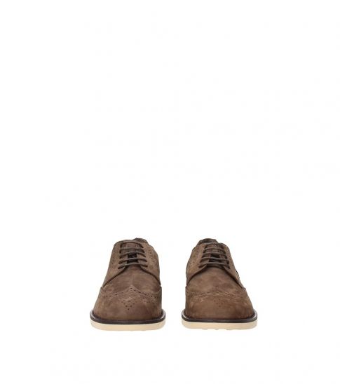 Tod's Brown Suede Wingtip Lace Ups