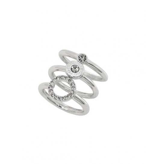 Coach Silver Open Circle Halo Ring Set For Women Online India At Darveys Com