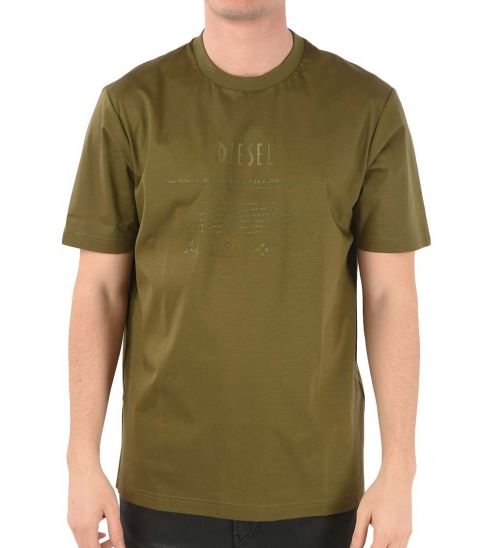 Diesel Military Green Cotton T-Just-E7 T-Shirt