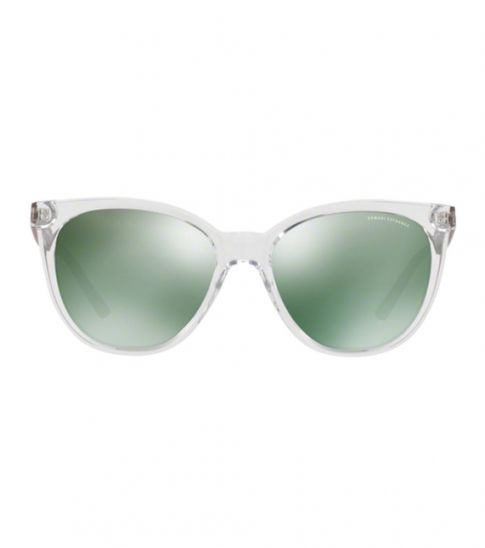 Armani Exchange Crystal-Havana-Petrol Mirror Sunglasses