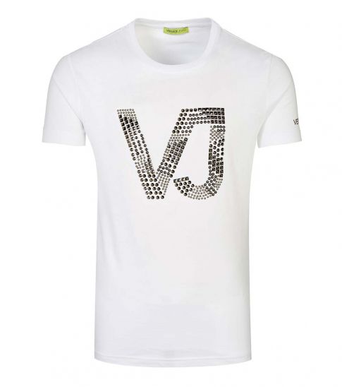 VERSACE JEANS GRAPHIC PRINT WHITE T-SHIRT