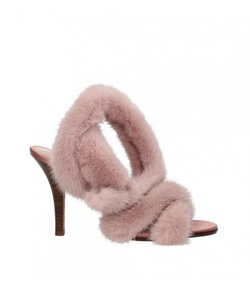 valentino fur heels