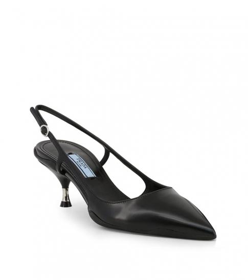 prada black slingbacks