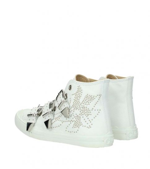 white studded high tops