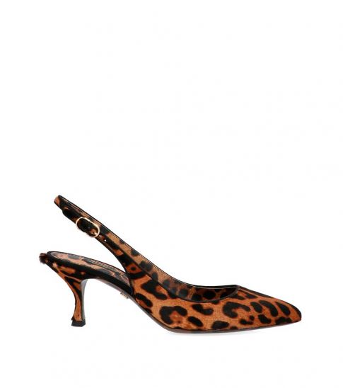 leopard slingback heels