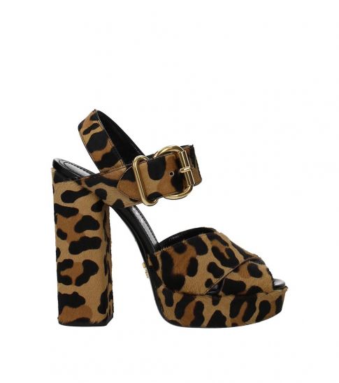leopard print ankle strap sandals