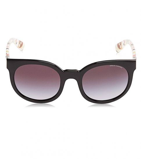 Armani Exchange White Black Round Sunglasses