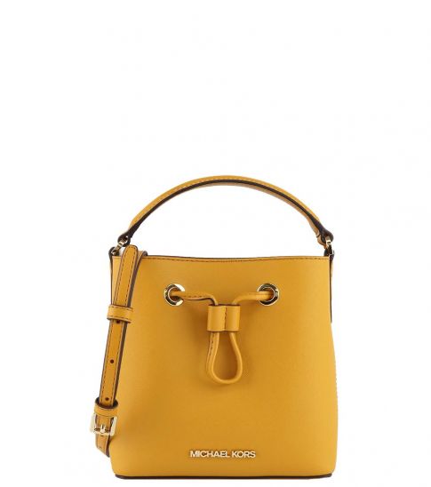 Michael Kors Mustard Suri Mini Bucket Bag for Women Online at Darveys.com