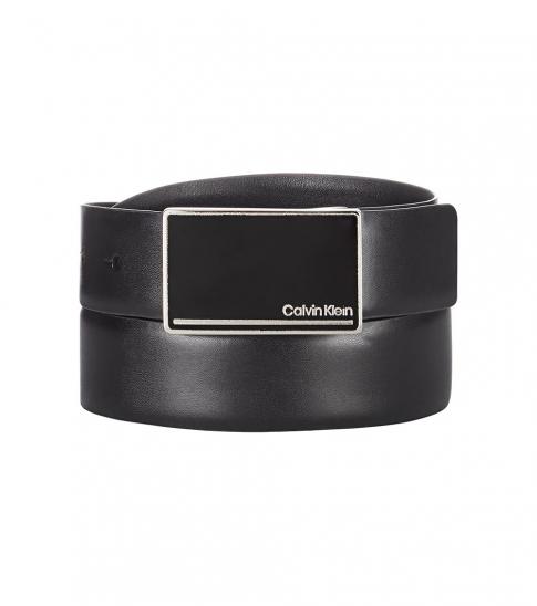 Calvin Klein Black Signature Buckle Leather Belt For Men Online India At Darveys Com