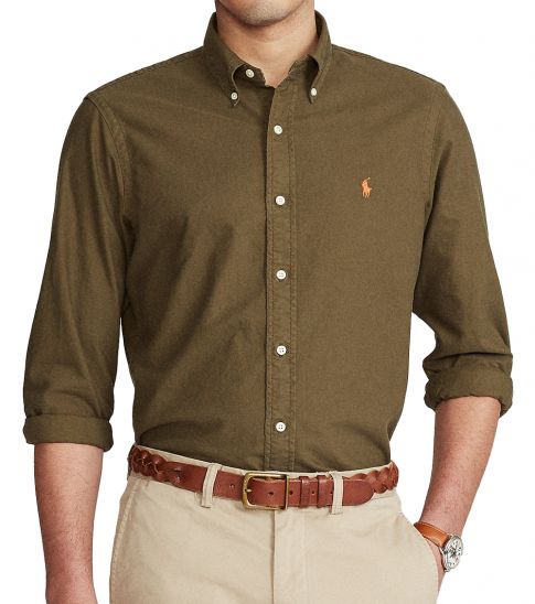 olive green oxford shirt