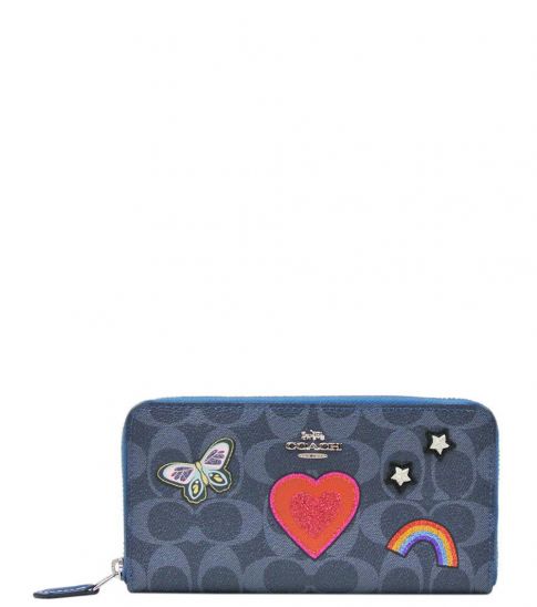 coach denim wallet