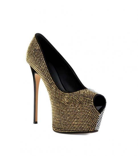 Giuseppe Zanotti Black Bebe Sequins Pumps For Women Online India At Darveys Com
