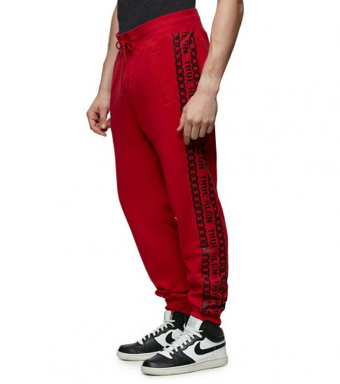 red true religion joggers