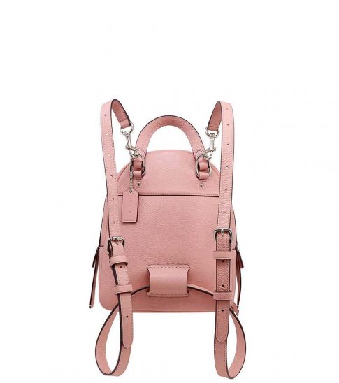 light pink leather mini backpack