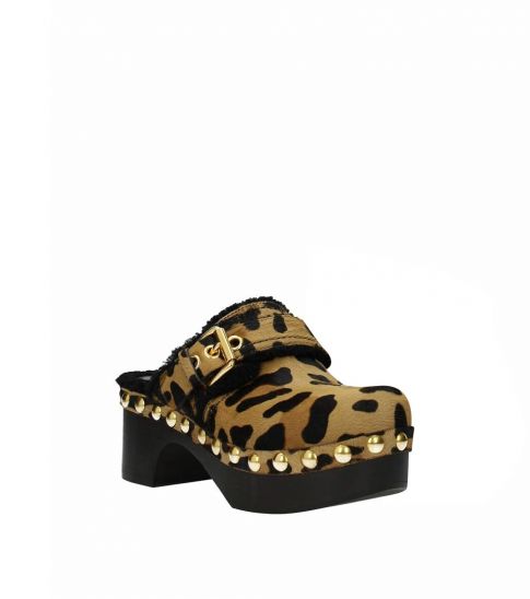 clogs leopard print